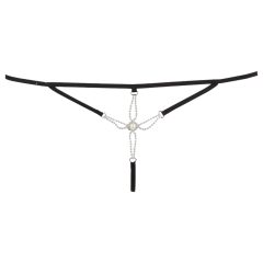   Cottelli - Dámské minimalistické kalhotky s kamínky (černé)