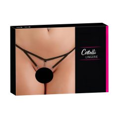   Cottelli - Dámské minimalistické kalhotky s kamínky (černé)