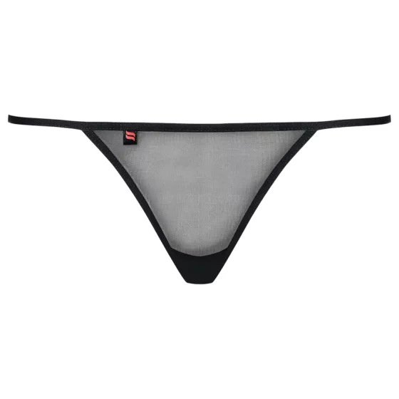 Obsessive - dámské tanga - tulipánový vzor - černé - L/XL