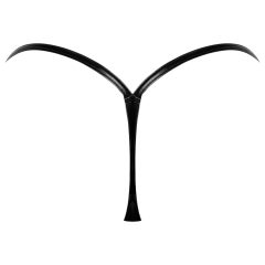Noir - lesklá tanga (černá)