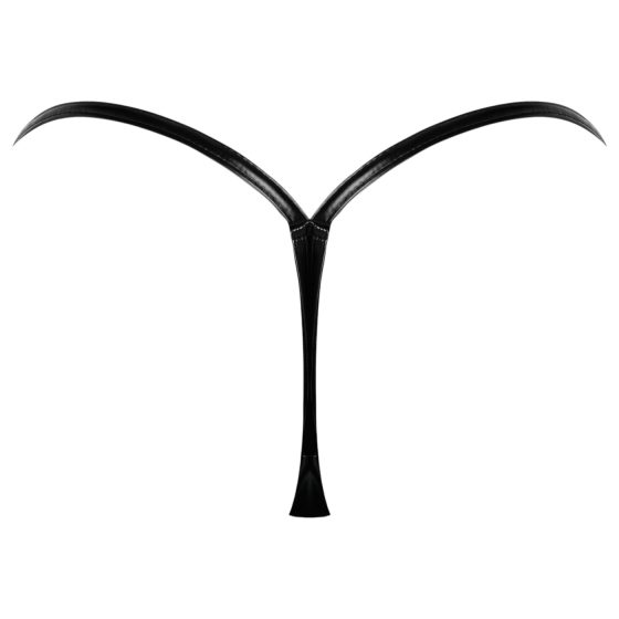 Noir - tanga - lesklý efekt - černá