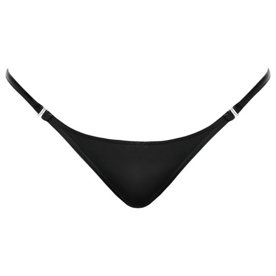 Noir - lesklá tanga (černá)