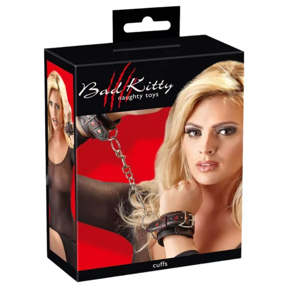 Bad Kitty - pouta na zápěstí srdce - černá