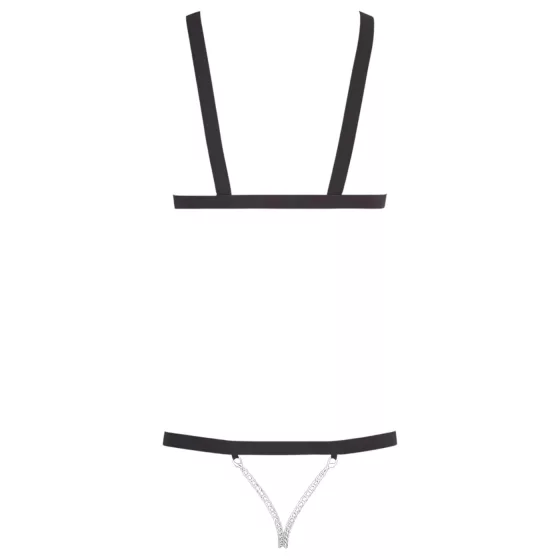 Bad Kitty - černé body s pásky a hroty (S-L)