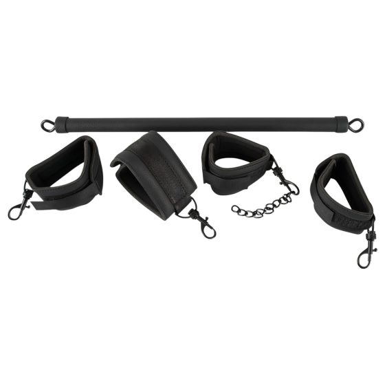 Fetish - umělá kůže svazovací tyč set (6 ks) - černá