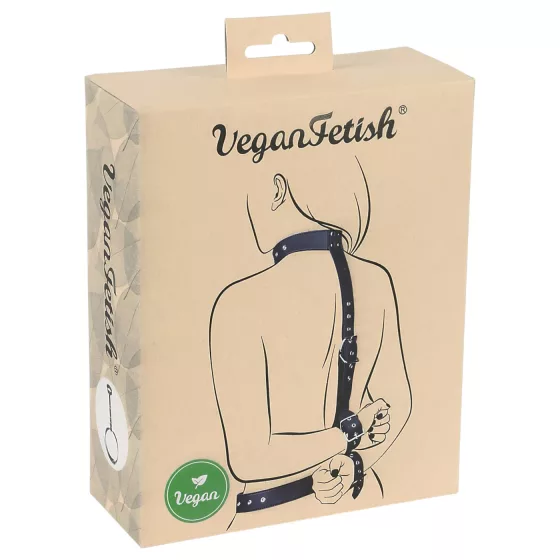 Vegan Fetish - poutací sada na ruce za záda - černá