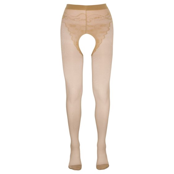 Cottelli - síťované punčochy - proužkované - tělová barva - 2