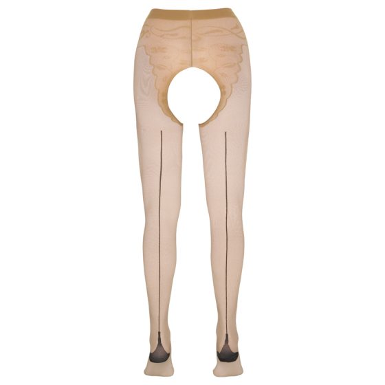 Cottelli - síťované punčochy - proužkované - tělová barva - 2