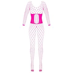 Cottelli - síťovaný catsuit (růžový) - S-L