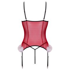 Cottelli - vánoční spodní prádlo set - červená