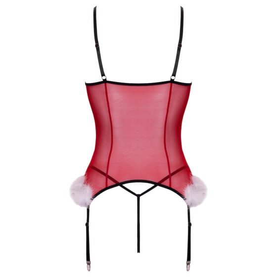 Cottelli - vánoční spodní prádlo set - červená