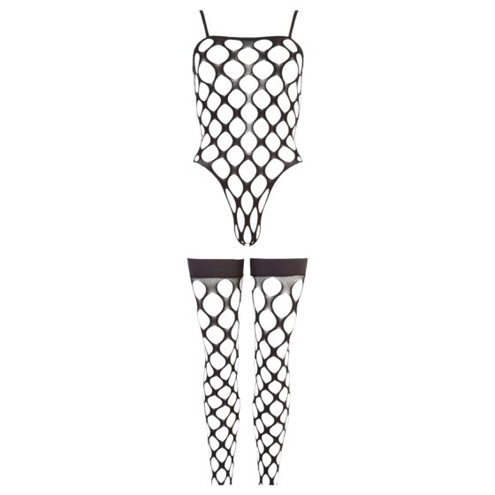 NO:XQSE - síťovaný sexy set - černý (S-L)