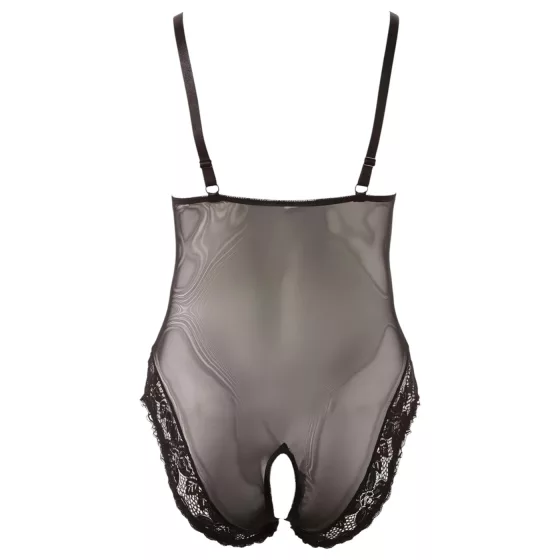 Cottelli Plus Size - krajkové body - černé