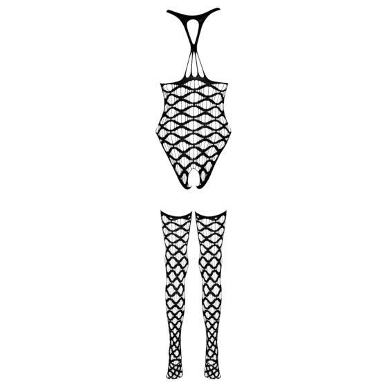 NO:XQSE - vlněný bodystocking a punčochy - černá (S-L)