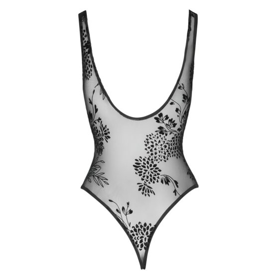 Noir - průhledné, květinové body (černé)