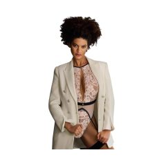 Obsessive - body s podvazky - růžová