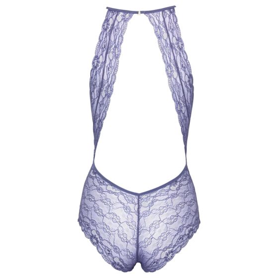 Kissable - krajkový body s límcem na krk (fialový)