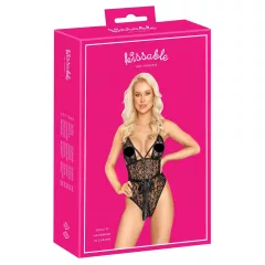 Kissable - krajkový body (černý)