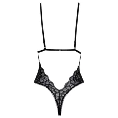 Kissable - krajkový body (černý)