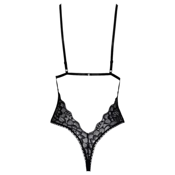 Kissable - krajkový body (černý)