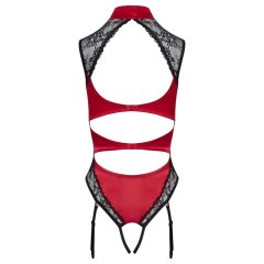 Cottelli - krajkový body s límečkem (červený)