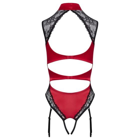 Cottelli - krajkový body s límečkem (červený)