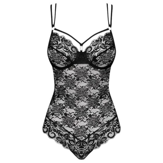 Obsessive 860-TED-1 - Super sexy krajkové body (černé)