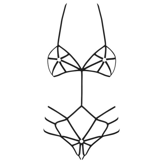 Obsessive - body s postrojem - černé - S/M