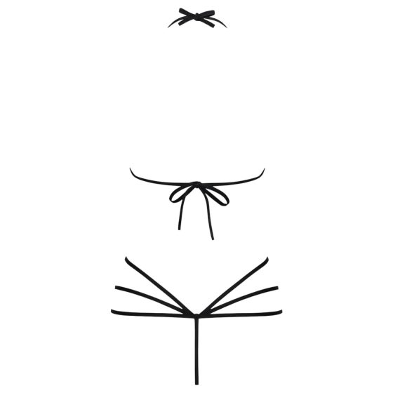 Obsessive - body s postrojem - černé - S/M