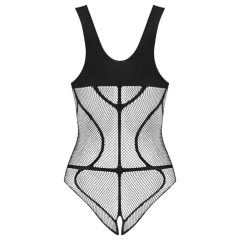   Obsessive B336 - průhledné otevřené síťované body (černé) - S-L