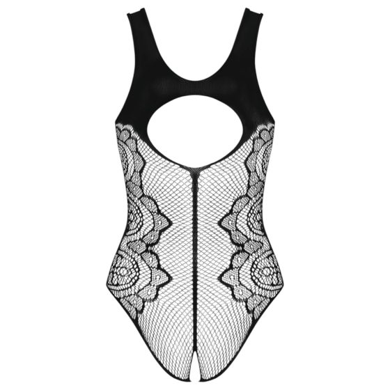 Obsessive - průhledné otevřené body - černé - S-L