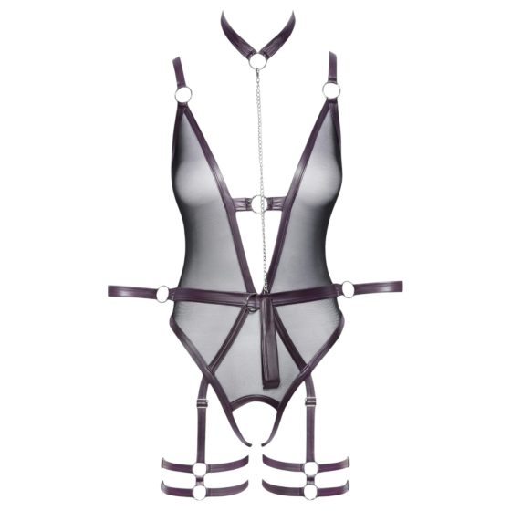Cottelli Bondage - otevřené body a pouta na ruce (černá)