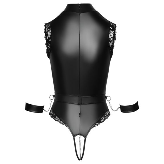 Cottelli Bondage - otevřené body s odhalenými prsy (černé)