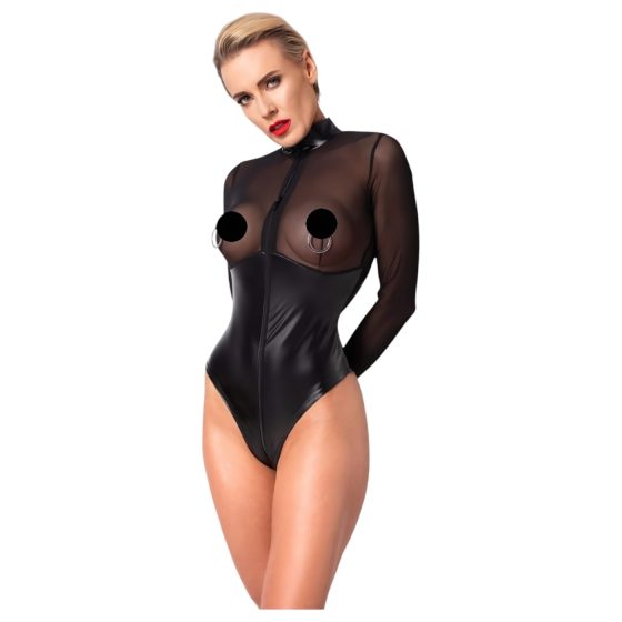 Noir - Lesklé body s průhlednými vložkami (černé)
