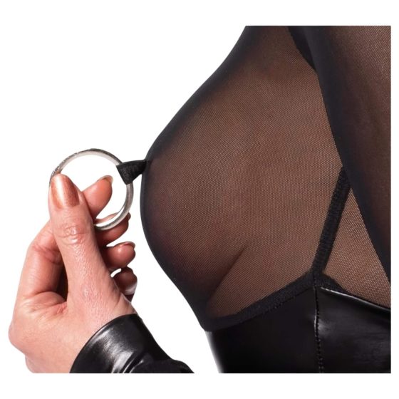 Noir - Lesklé body s průhlednými vložkami (černé)