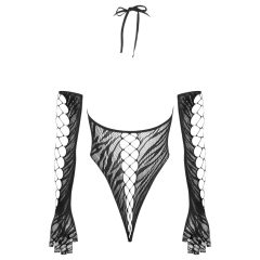 Cottelli - dámské body s rukavicemi - černé - S-L