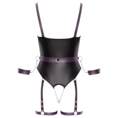 Cottelli - otevřený bondage body s pouty - černá