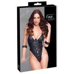 Cottelli - bondage body s řetízky (černá)