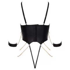 Cottelli - bondage body s řetízky (černá)