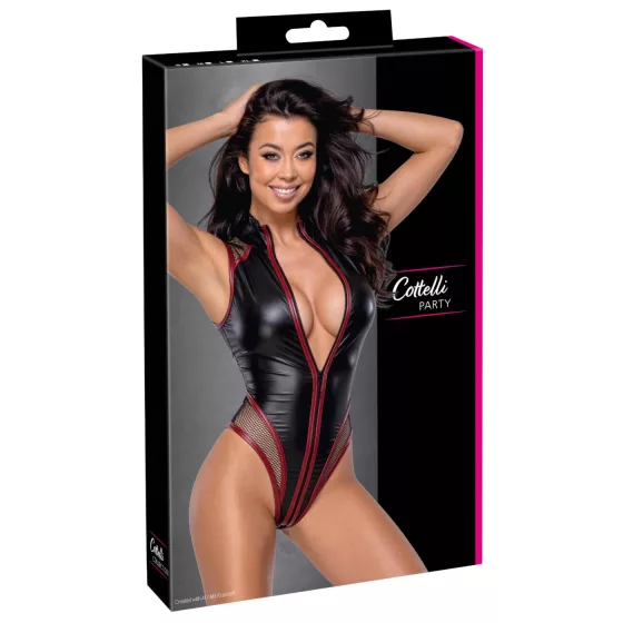 Cottelli - síťované body na zip (černé) - M