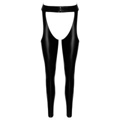 Noir - lesklé punčochové kalhoty - chaps (černé)