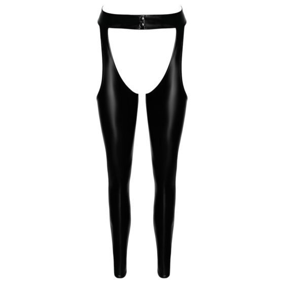 Noir - lesklé punčochové kalhoty - chaps (černé)