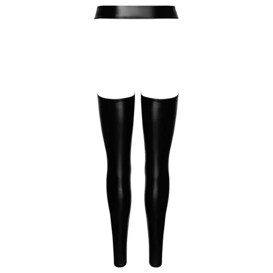 Noir - lesklé punčochy - chaps - černé - L