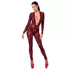 Noir Kink Royal - průsvitný catsuit - červená