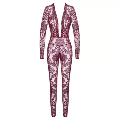 Noir Kink Royal - průsvitný catsuit - červená