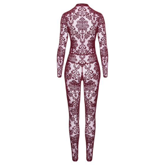 Noir Kink Royal - průsvitný catsuit - červená