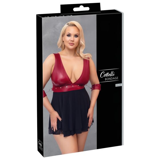 Cottelli Bondage Plus Size - babydoll (červená)