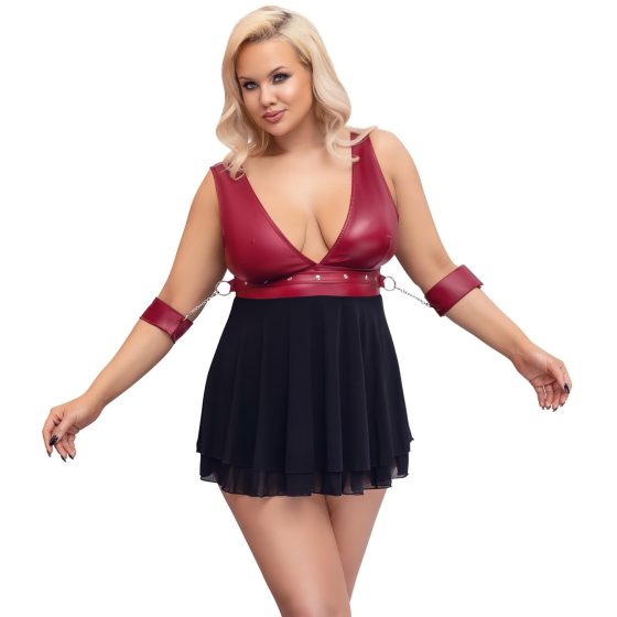 Cottelli Bondage Plus Size - babydoll (červená)
