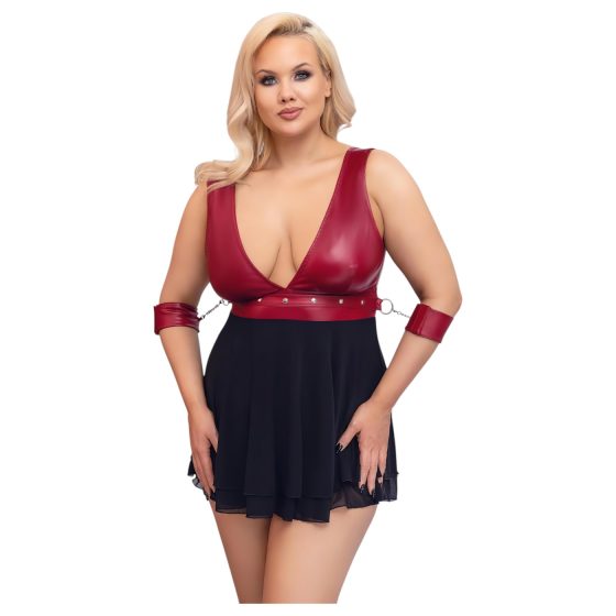 Cottelli Bondage Plus Size - babydoll (červená)