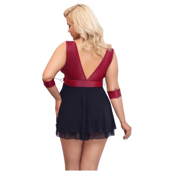Cottelli Bondage Plus Size - babydoll (červená)
